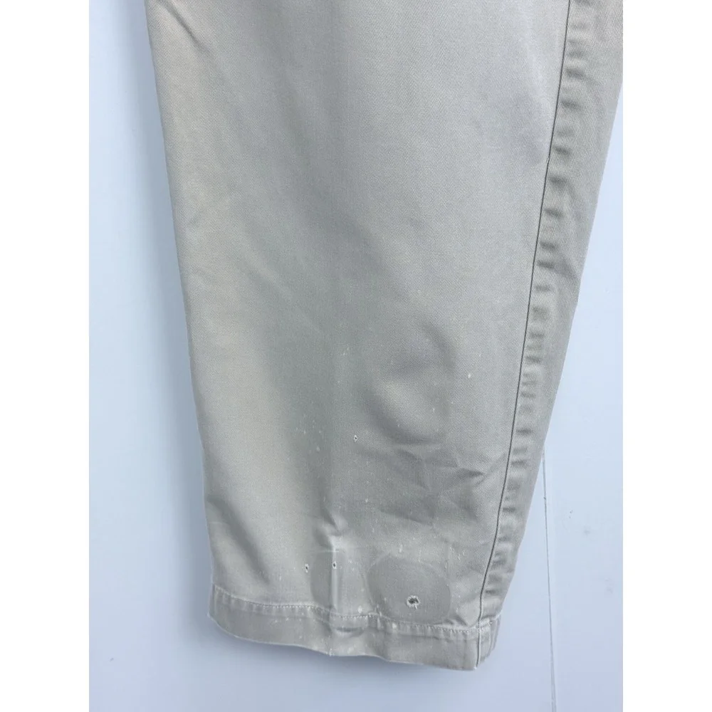 Vintage 90s Tommy Hilfiger Men's 38X32 Wide Tapered Leg Chino Pants Khaki Cotton